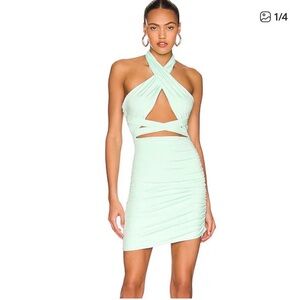 Superdown mint green mini dress